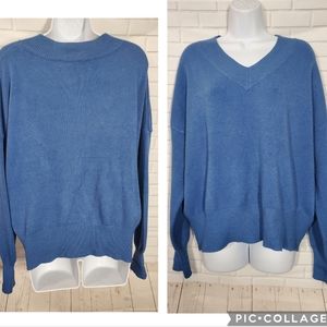 Philosophy Blue V Neck Sweater